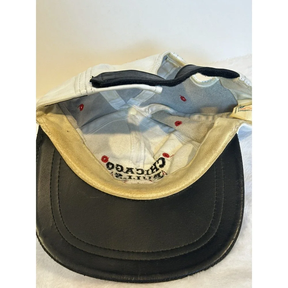 Vintage Chicago Bulls Leather‎ Strapback Hat